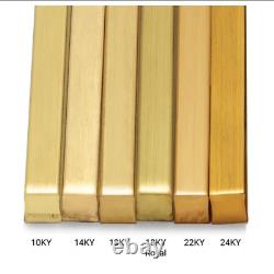 1 SOLID 24k Yellow Gold Square Bar Sizing Stock Wire 2mm USA MADE