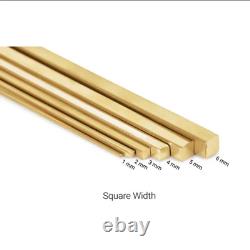 1 SOLID 24k Yellow Gold Square Bar Sizing Stock Wire 4mm 1/4 t oz USA MADE
