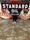 Antique Vintage Old Style Sign Standard Oil Dealer Made Usa