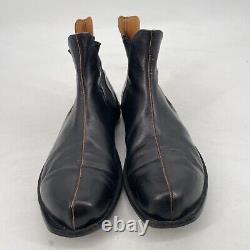 CYDWOQ Cling Boots Size 45 (US 11). Hand made in USA black ankle Chelsea shoes
