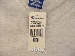 Champion 90'S Dead Stock V-Neck T-Shirt Short Sleeve Made In Usa Gray Mens