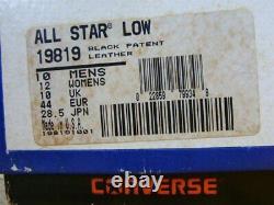 Converse USA made all-star low cut, patent leather black boxed dead stock unused
