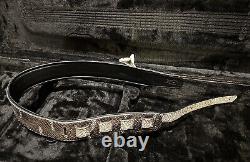 Genuine Cobra Snake Skin Leather Padded Guitar Strap Made In USA
