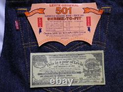 Levi's 501xx rigid jeans W33L32 made in 95 dead stock made in USA unused