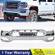 New Chrome Front Bumper For 2016 2017 2018 Sierra 1500 With Fogs Us Ships