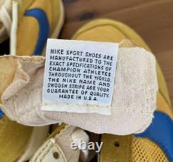 NIKE LDV Yellow x Blue Vintage 80s New Dead Stock Made in USA US9.5 with Box