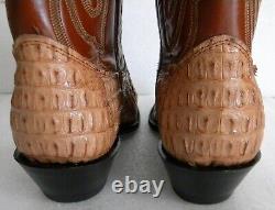 NOCONA Horned GATOR 7 EE Sand Color Cowboy Boot Made in USA OLD STOCK NEW in BOX
