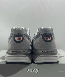 New Balance 990v4 Made in USA Grey Silver Sneakers U990GR4 Mens Size