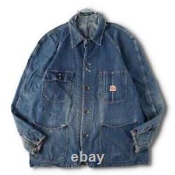 Penney's Pay Day 50s Vtg Denim Work Jacket Coverall Made in USA Men's Casual