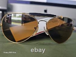 RAY-BAN, B/L Outdoorsman Made in USA. 62/14 Brown Mirror, New Old Stock