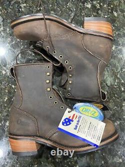 Rare Made USA 90s NEW With FLAWS ORVIS Western Leather Boots Vibram Soles 10.5 VTG
