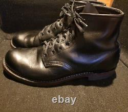 Red Wing 9014 Beckman Black Featherstone Leather Boot 9D Made in USA 2014