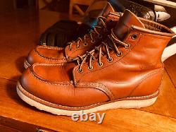 Red Wing Classic Moc Toe Boots 875 6 (Oro Legacy) Made in the USA Men's Size 8