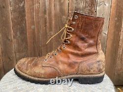 Red Wing Irish Setter Sport USA Made Vintage Distressed Leather Boots Mens 12.5