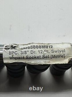 SK Tools 8pc Metric Impact Swivel Wobble Socket Set New Old Stock Made In USA