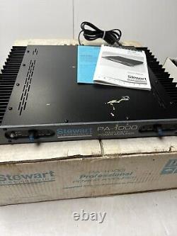 Stewart Pa-1000 Switching Power Supply Amplifier Made In USA New Old Stock Read