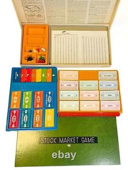 Stock Market Vintage Board Game 1968 Western Publishing Made in USA Deluxe