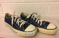 VINTAGE CONVERSE ALL STAR MADE IN THE USA Low Top Blue Canvas Sneakers Size 7