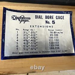 Vintage 1950's Standard Dial Bore Gage 3-3/32 to 6-1/8 or 78mm-155mm USA MADE