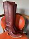 Vintage 1970s Frye Women's Boots Size 8 B Made In Usa In Box Tall Port Wine