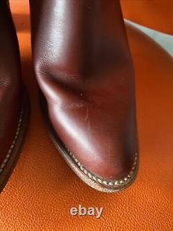 Vintage 1970s FRYE Women's Boots Size 8 B Made In USA in Box Tall Port Wine