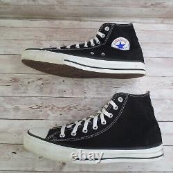 Vintage Converse Shoes Mens 10.5 Black White 80s Made In USA Hi Top Sneaker