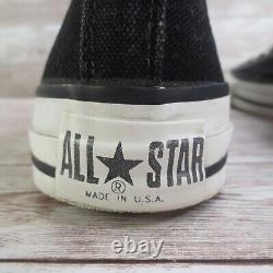 Vintage Converse Shoes Mens 10.5 Black White 80s Made In USA Hi Top Sneaker