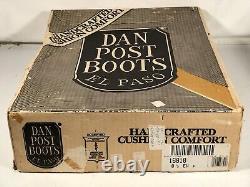 Vintage Dan Post Mens Cowboy Western Boots Handmade Natural Lizard 8.5 Made USA