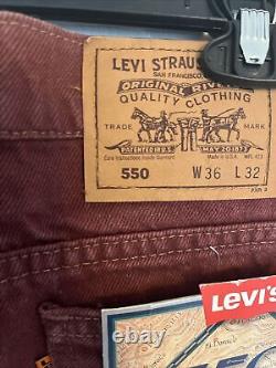 Vintage Levis 550 jean size 36x32 dead stock nwt made in usa Orange Tag