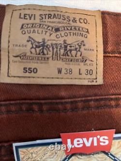 Vintage Levis 550 jean size 38x30 dead stock nwt made in usa No Levi's On Tag