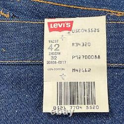 Vintage Levis Jeans 80s Orange Tab Men's 20505 0217 42x32 USA Made Dead Stock