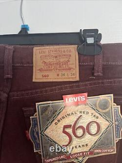 Vintage Levis Silvertab jean size 38x32 dead stock nwt made in usa