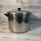 Vintage Revere Ware 16 Qt 1801 Copper Clad Bottom Stock Pot Withlid Made In Usa