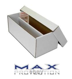 Boîte de rangement pour chaussures à 2 rangées de cartes évaluées Max Pro 50-Pk. Fabriquée aux États-Unis, conçue pour contenir des toploaders