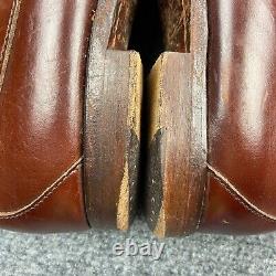 Chaussures Polo Ralph Lauren pour hommes, pointure 10, en cuir marron avec bride de moine, fabriquées aux États-Unis.