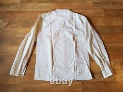 Chemise à manches courtes Billy Reid Standard L Large Selvedge Driver faite aux États-Unis avec des empiècements aux coudes.