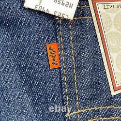 Jean Levis vintage des années 80 avec étiquette orange pour homme, modèle 20505 0217, fait aux États-Unis, neuf de stock.