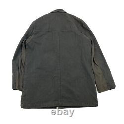 Manteau long boutonné en charbon de bois James Perse Standard pour hommes, taille 3 (L), fabriqué aux États-Unis