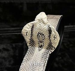 Sangle de guitare rembourrée en cuir véritable de peau de serpent Cobra fabriquée aux États-Unis