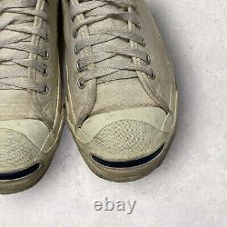 Sneakers Converse Jack Purcell vintage pour hommes taille 7,5 femmes 8,5 blanc fabriqués aux États-Unis