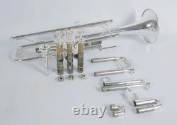 Trompette Blessing ML-1 plaquée argent avec étui et embouchure fabriquée aux États-Unis